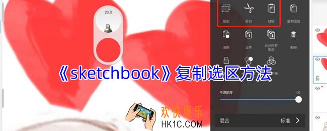 sketchbook怎么复制选中区域