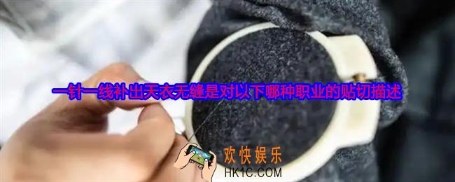 一针一线补出天衣无缝是对以下哪种职业的贴切描述