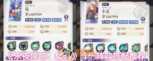 永夜降临复苏怎么搭配毒伤阵容