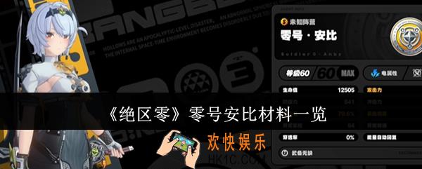 绝区零零号安比材料有哪些