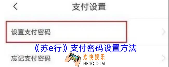 苏e行怎么设置支付密码