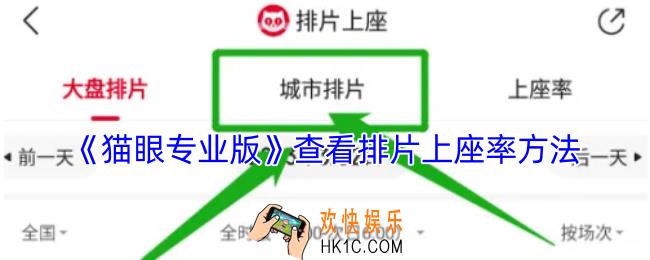 猫眼专业版怎么看影院排片