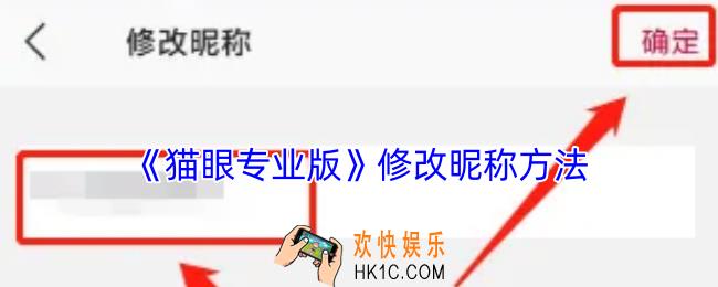 猫眼专业版怎么改名字