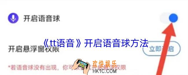 tt语音怎么打开悬浮窗