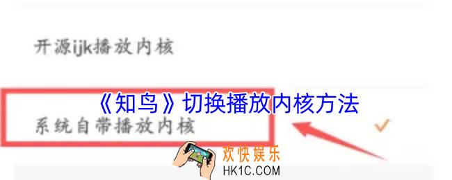 知鸟怎么设置播放内核