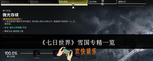 七日世界雪国专精有哪些