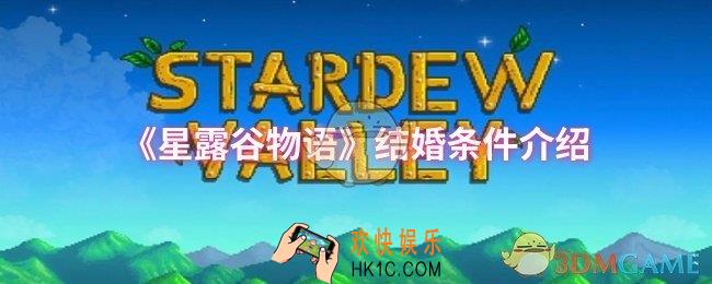 星露谷物语结婚需要什么条件