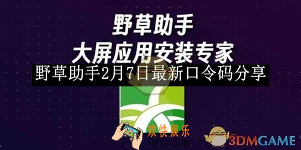 野草助手2月7日最新口令码分享