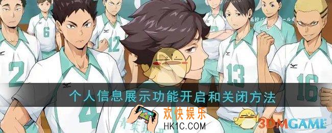 排球少年新的征程个人信息展示功能怎么开启和关闭