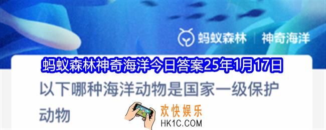 以下哪种海洋动物是国家一级保护动物