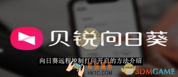 向日葵远程控制打印开启的方法介绍