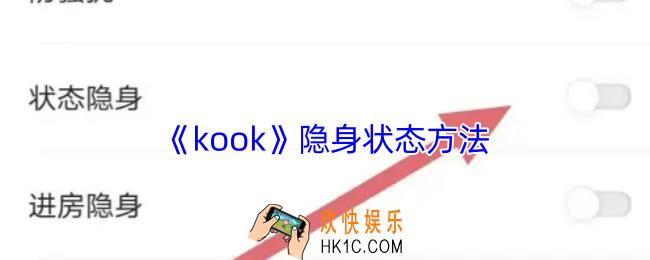 kook怎么隐藏游戏状态