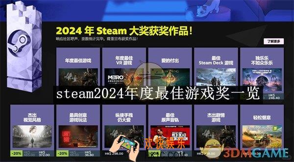 steam2024年度最佳游戏奖一览