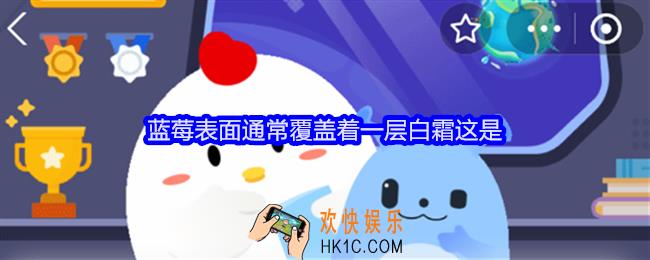 蓝莓表面通常覆盖着一层白霜这是