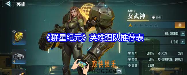 群星纪元英雄强队推荐表