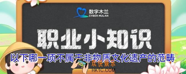 以下哪一项不属于非物质文化遗产的范畴