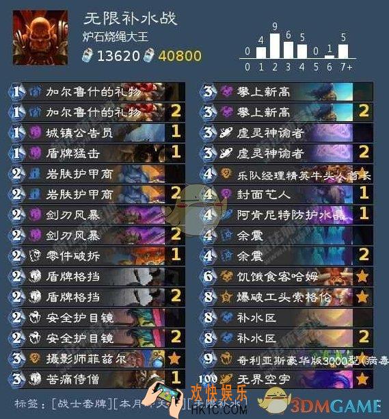 炉石传说无限补水战卡组搭配推荐