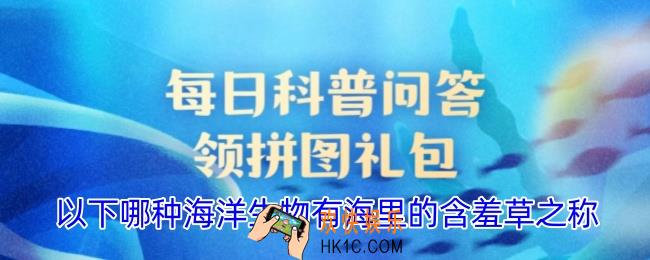 以下哪种海洋生物有海里的含羞草之称