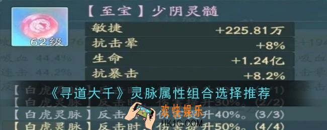 寻道大千灵脉属性组合怎么选择