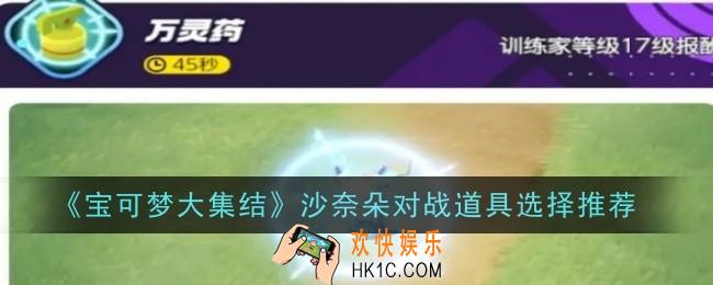 宝可梦大集结沙奈朵对战道具怎么选择