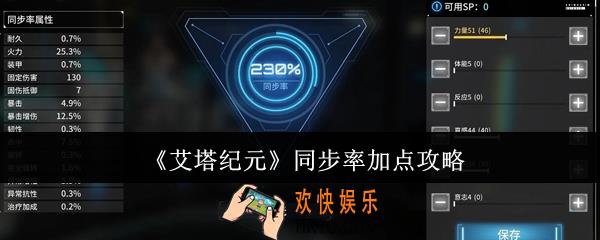 艾塔纪元同步率怎么加点