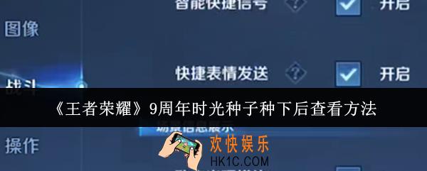 王者荣耀9周年时光种子种下后怎么查看