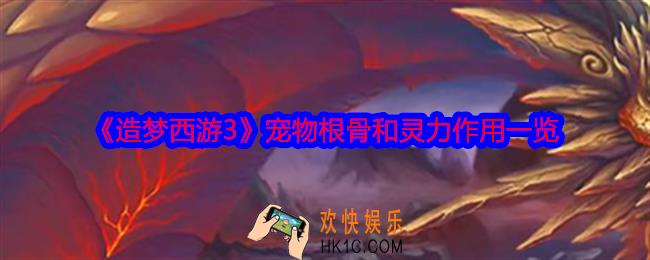 造梦西游3宠物根骨和灵力有什么用