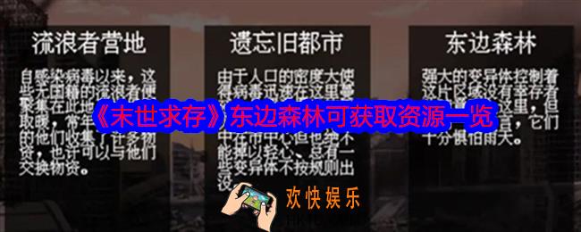 末世求存东边森林有哪些资源