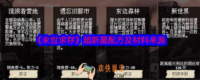 末世求存超新星配方是什么