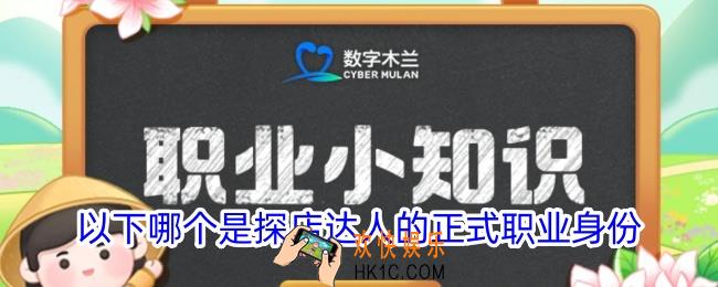 以下哪个是探店达人的正式职业身份