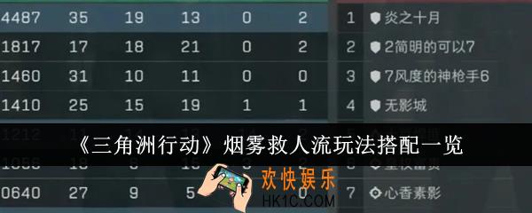 三角洲行动烟雾救人流玩法怎么搭配