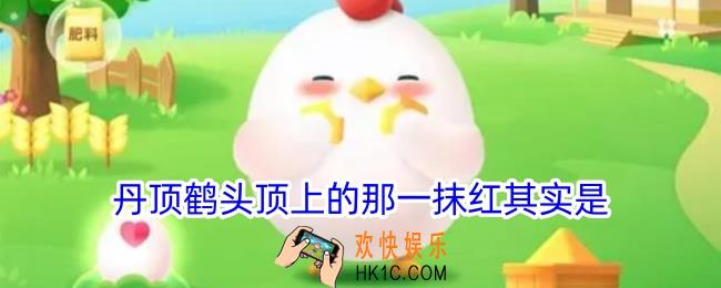 丹顶鹤头顶上的那一抹红其实是
