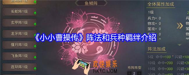 小小曹操传阵法和兵种羁绊介绍