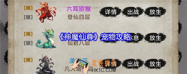 神魔仙尊宠物攻略