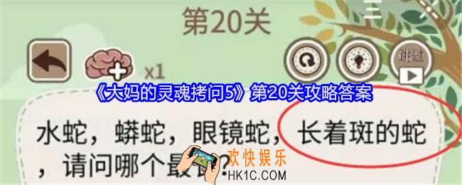 大妈的灵魂拷问5第二十关怎么过