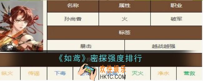 如鸢密探强度怎么样