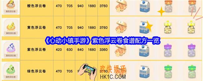 心动小镇手游紫色浮云卷怎么做