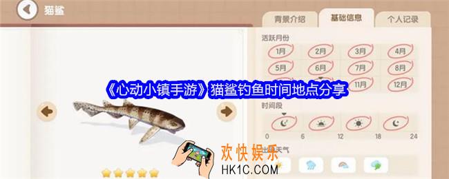 心动小镇手游猫鲨怎么钓