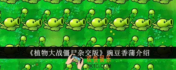 植物大战僵尸杂交版豌豆香蒲怎么样