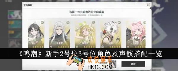 鸣潮新手2号位3号位角色及声骸怎么搭配