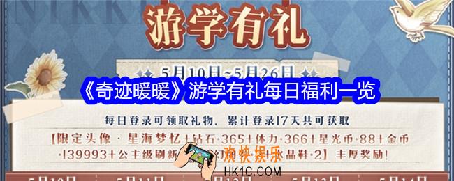 奇迹暖暖游学有礼福利是什么