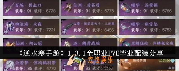 逆水寒手游1.3.1全职业PVE毕业配装怎么样