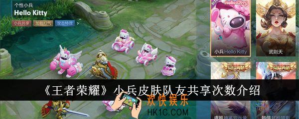 王者荣耀小兵皮肤队友能共享多少次