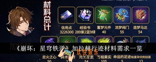 崩坏星穹铁道加拉赫行迹材料是什么