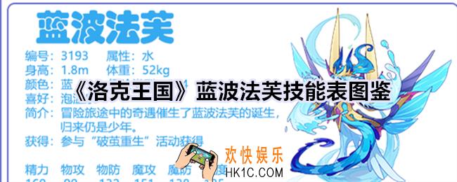 洛克王国蓝波法芙技能表图鉴