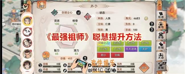 最强祖师聪慧怎么增加