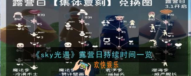 光遇露营日持续多久