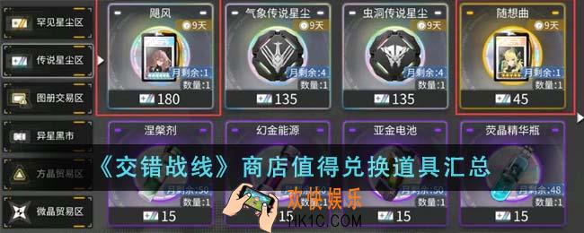 交错战线商店值得兑换哪些道具