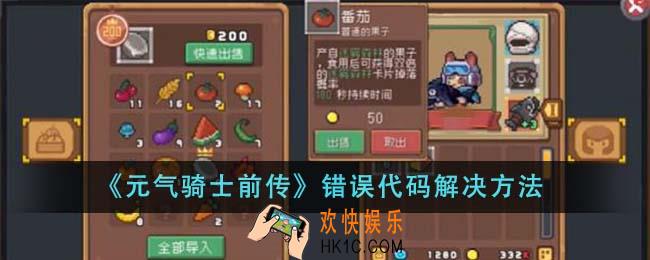 元气骑士前传错误代码怎么解决