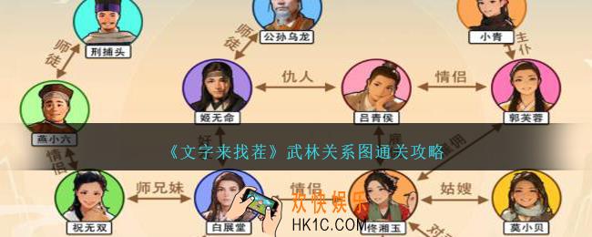 文字来找茬武林关系图怎么过